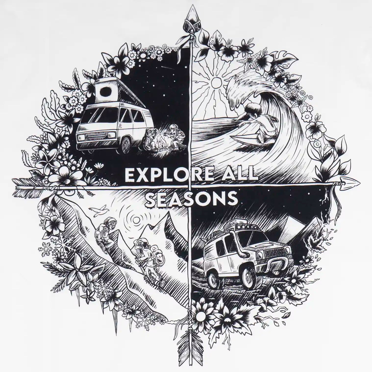 Camiseta Furgoneta Mujer Seassons espalda