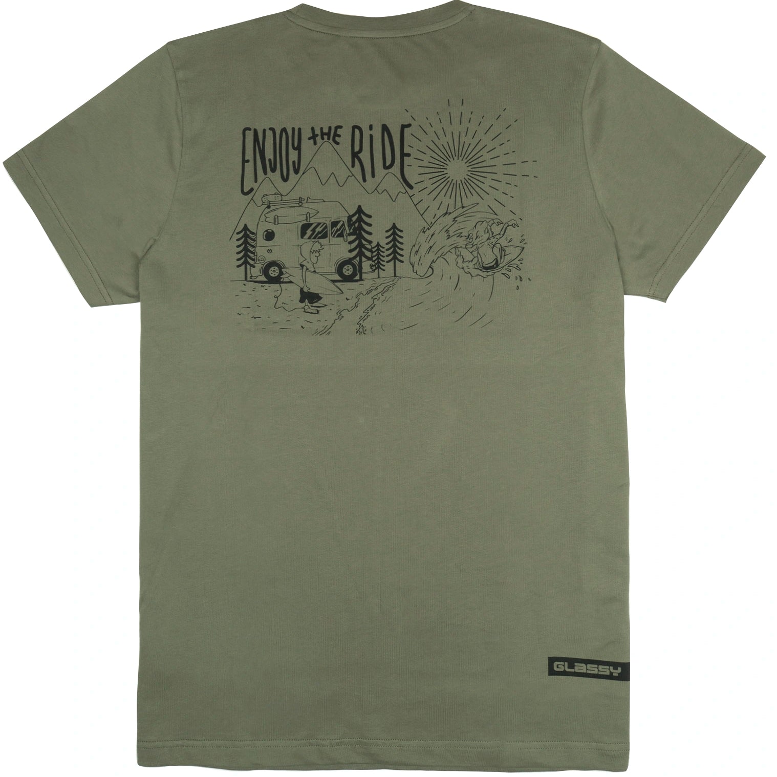 camiseta vanlife de color verde