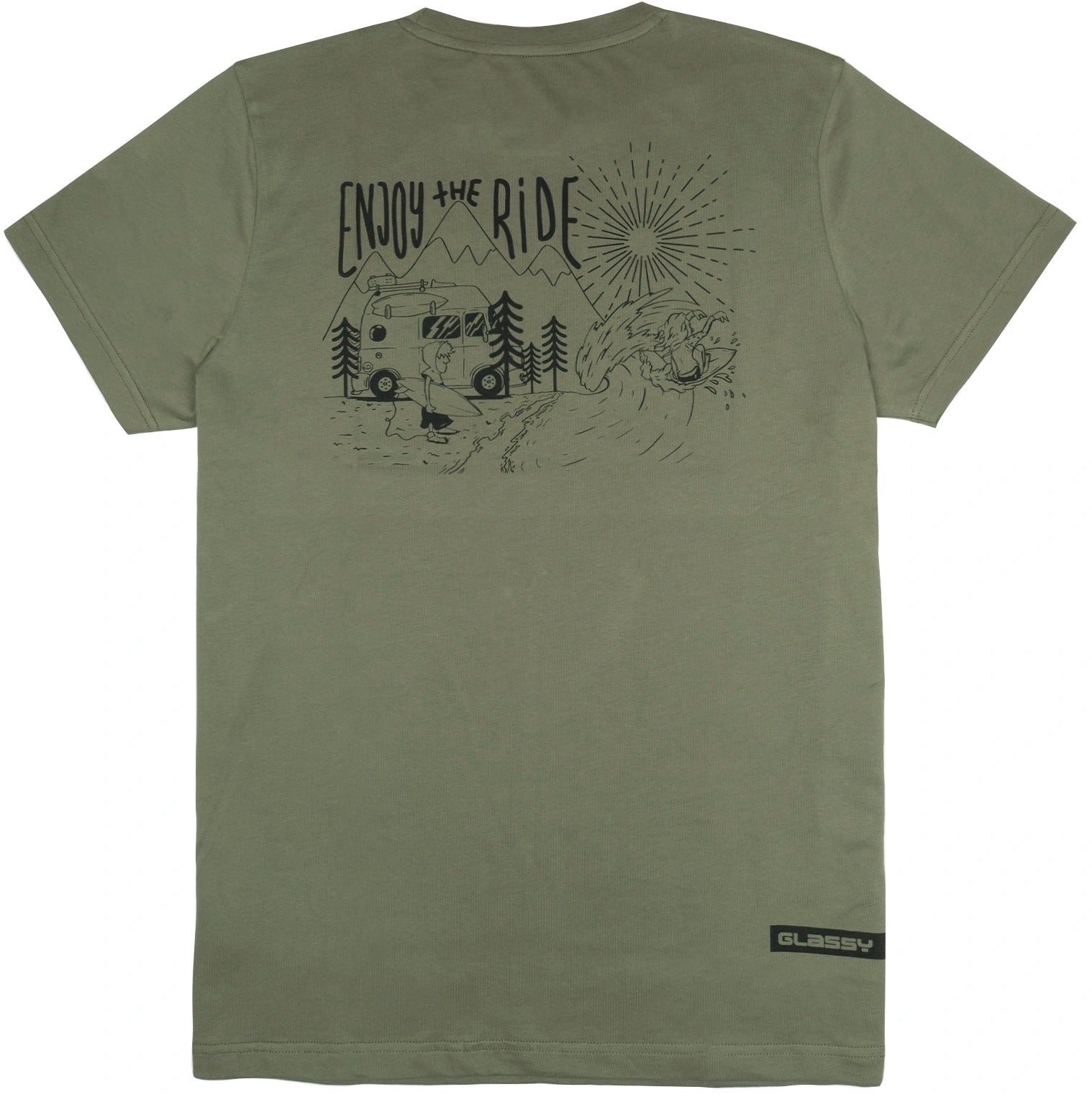 camiseta vanlife de color verde
