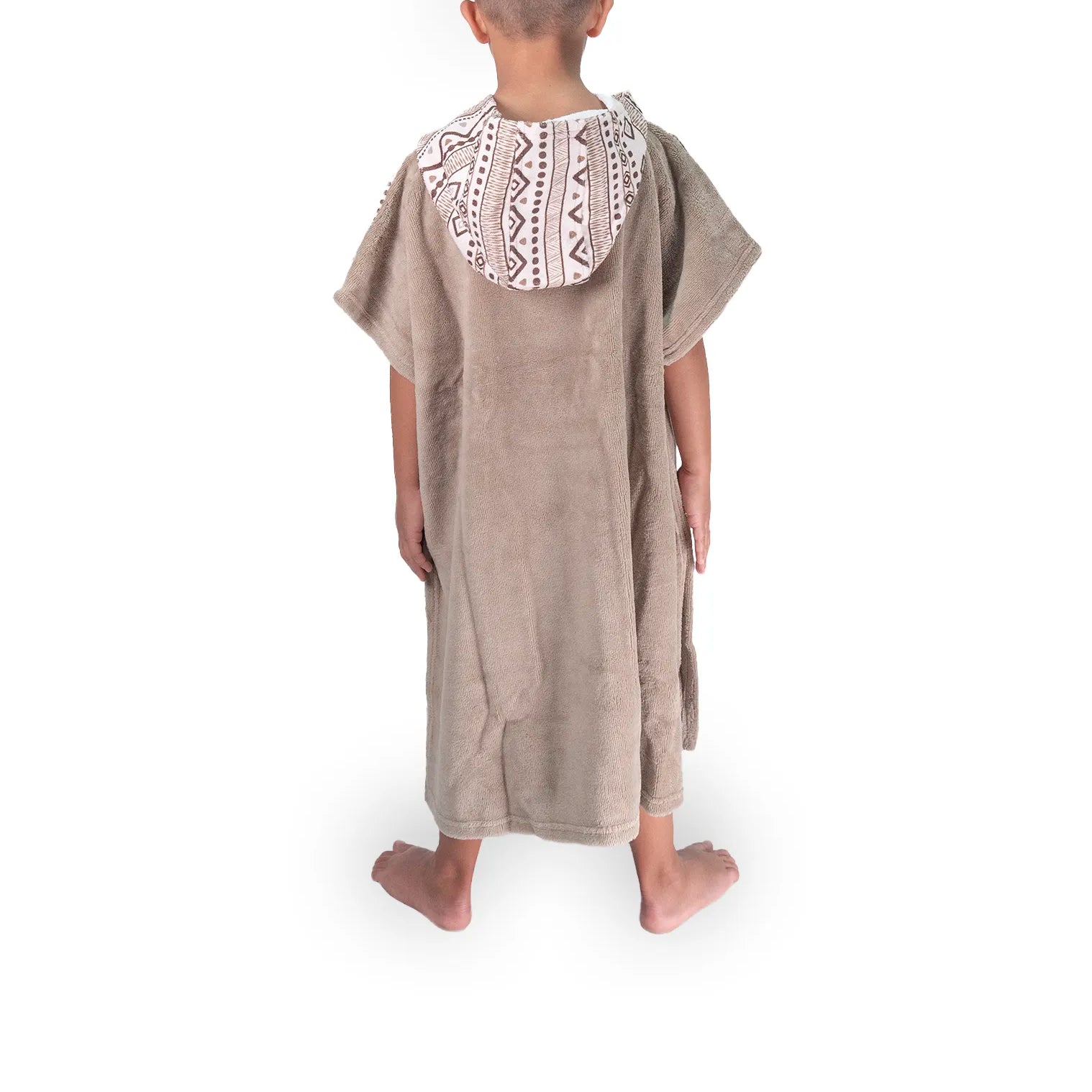 Poncho infantil marron y nordico