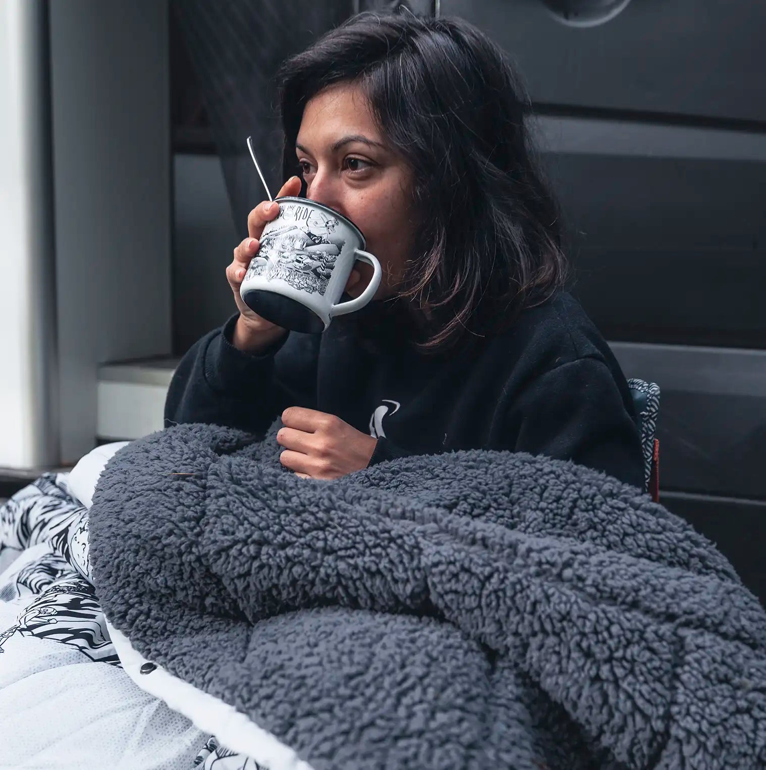 edredón manta camper