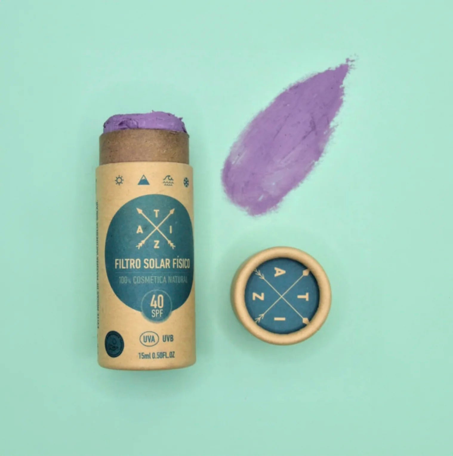 Protector solar colores violeta