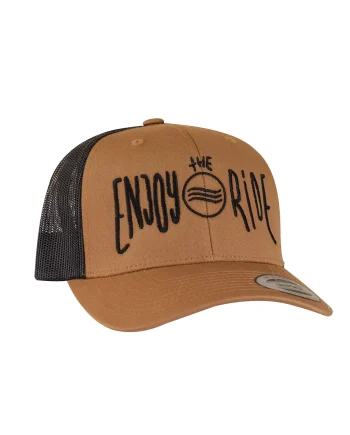 Caramel-colored Glassy cap with adjustable fit
