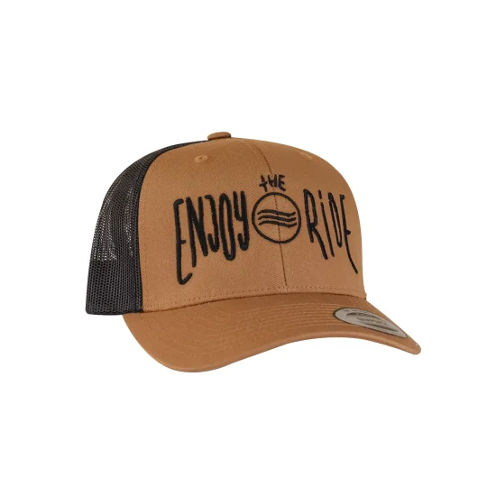 Caramel-colored Glassy cap with adjustable fit