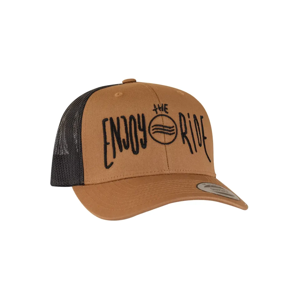 Caramel-colored Glassy cap with adjustable fit