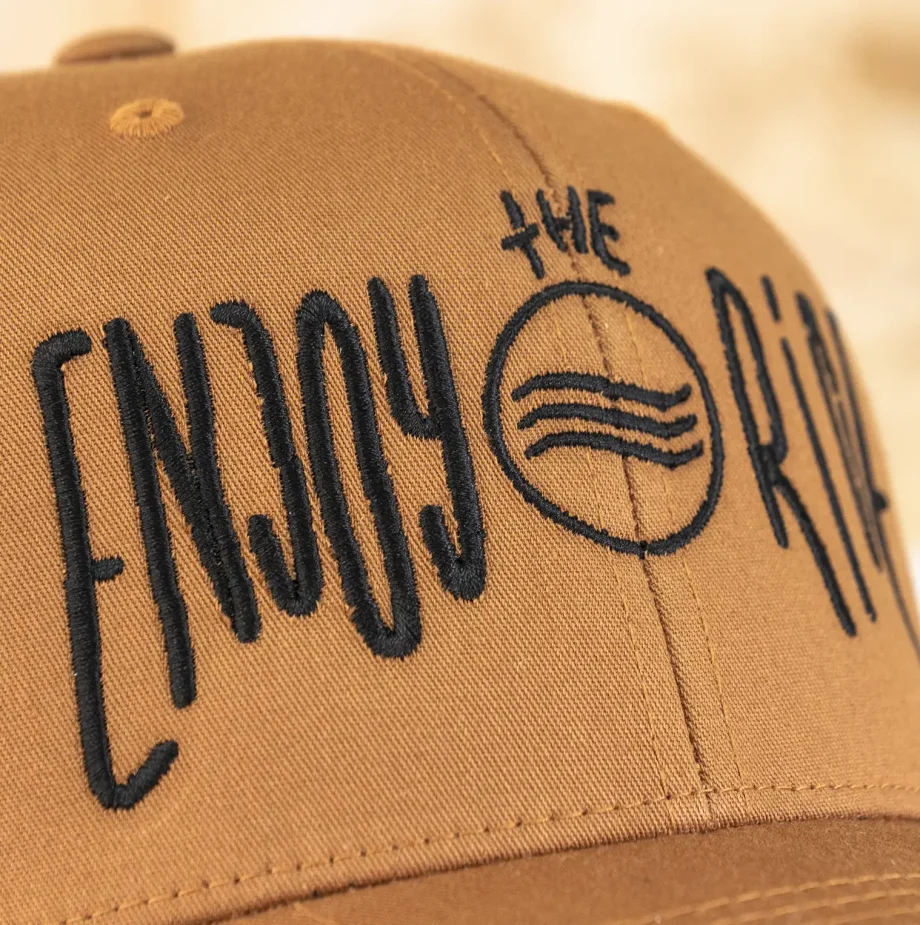 Enjoy the Ride embroidery on Glassy cap