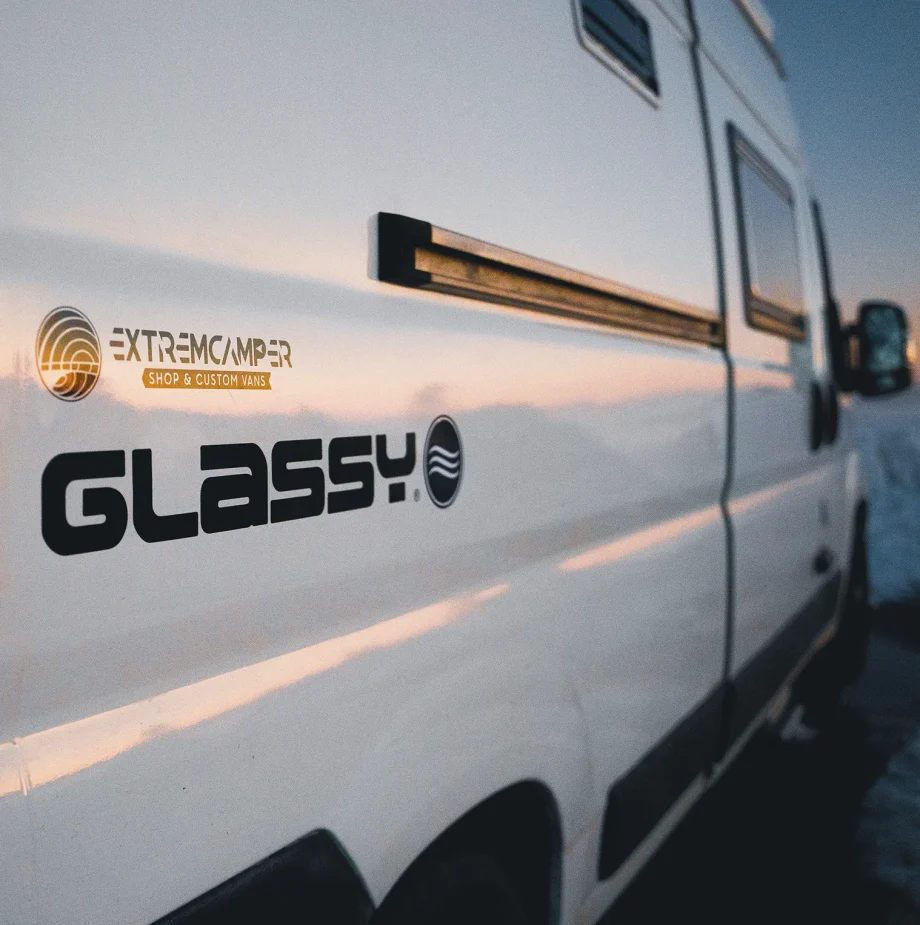 Large White Glassy Vinyl