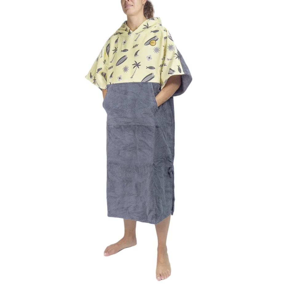 Poncho da surf a maniche corte da spiaggia