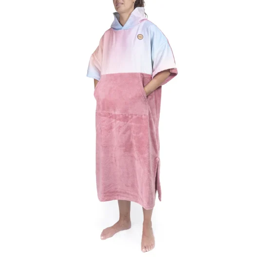 Poncho surf woman pink