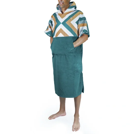 Lines Short Sleeve Surf Poncho