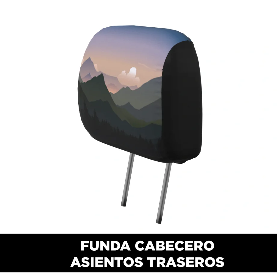 Funda para Cabeceros de furgos con diseño de montañas