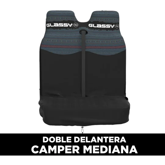 Double front waterproof cover with medium-sized Campers pattern