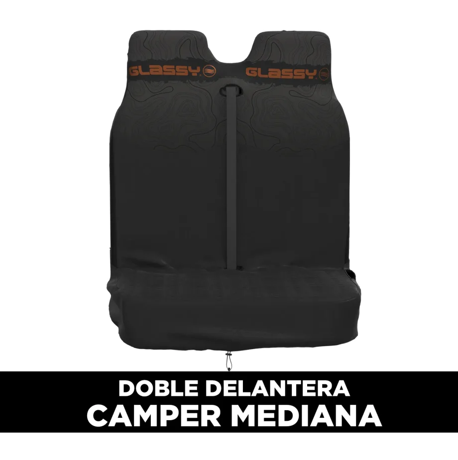 Funda impermeable doble delantera negra para Campers medianas