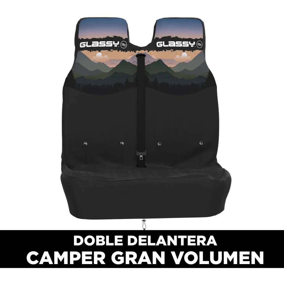 Double front waterproof cover with design for large Campers