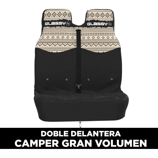 Funda impermeable doble delantera con estampado beige para Campers grandes