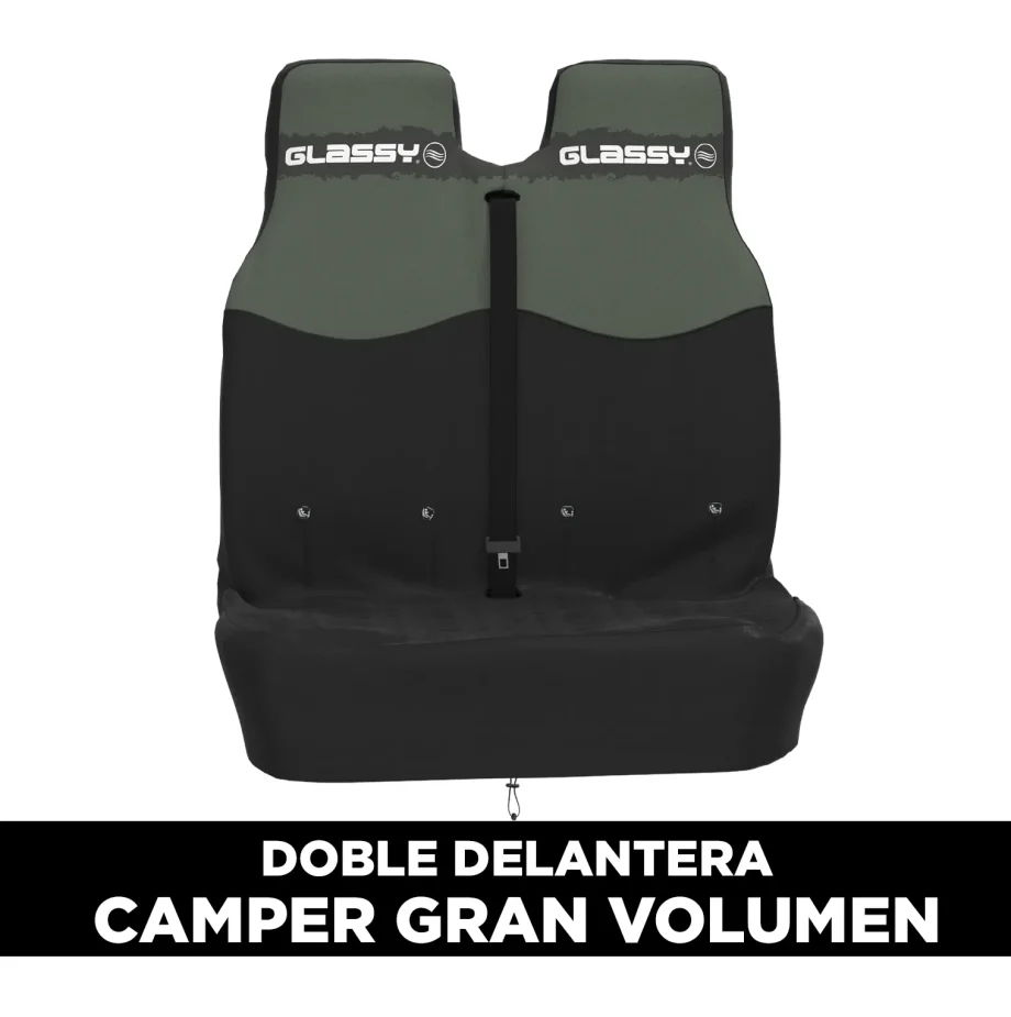 Funda impermeable doble delantera verde militar para Campers grandes