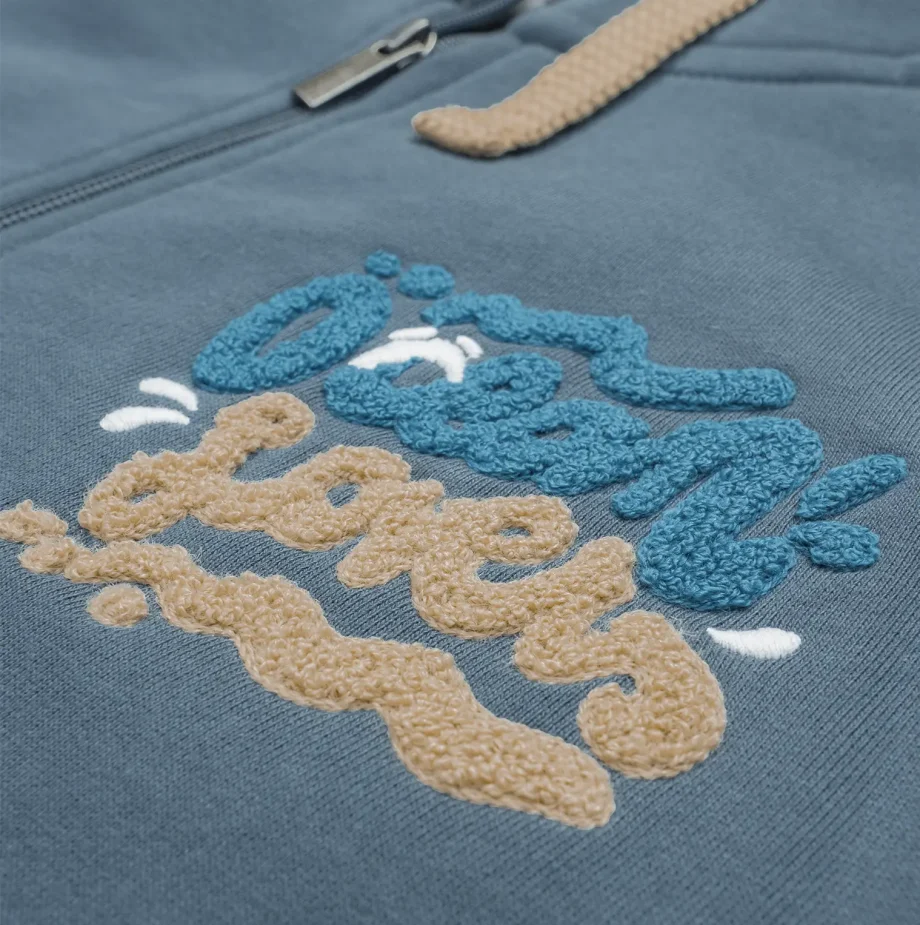 Sudadera cremallera algodón orgánico Glassy Ocean Lovers